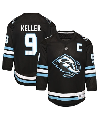 Outerstuff Big Boys and Girls Clayton Keller Black Utah Mammoth Home Replica Player Jersey