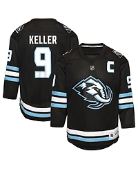Outerstuff Big Boys and Girls Clayton Keller Black Utah Mammoth Home Replica Player Jersey