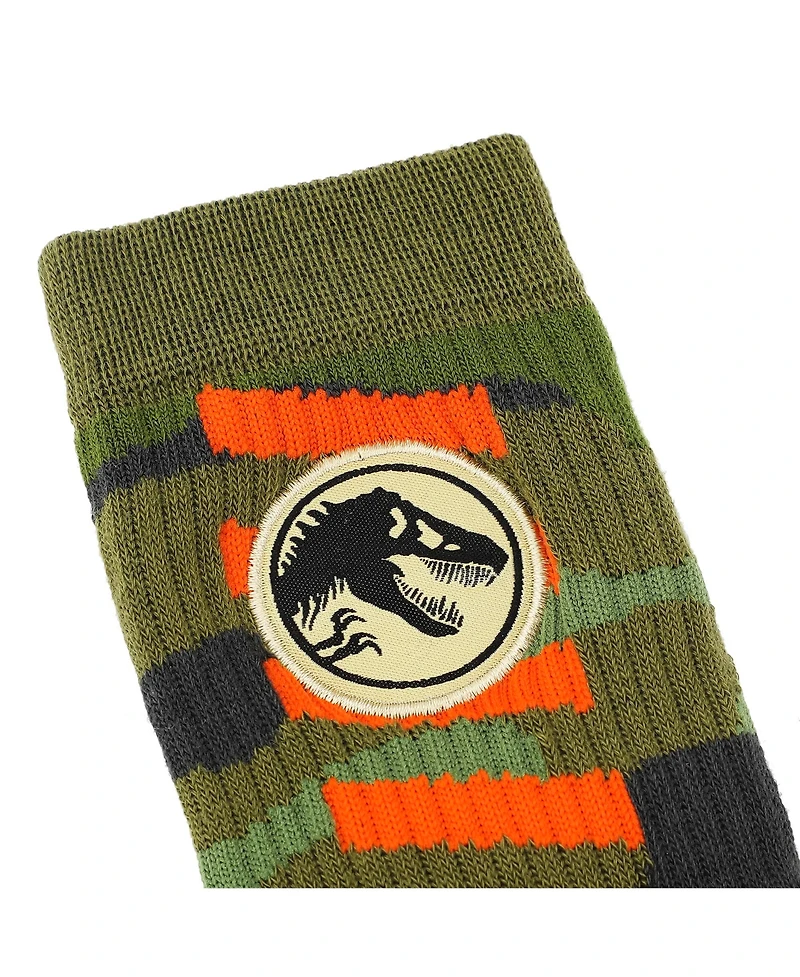 Jurassic Park Men's Camo Dinosaur Athletic Crew Socks