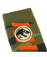 Jurassic Park Men's Camo Dinosaur Athletic Crew Socks
