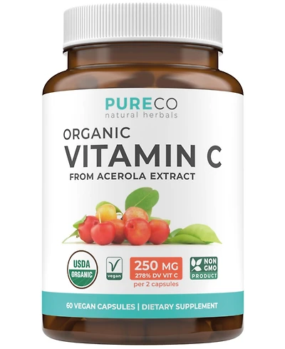 Pure Co Vitamin C Gummies, 60ct Herbal