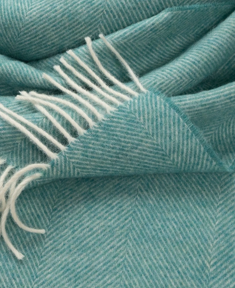 Southampton Home Shetland Lambswool Herringbone Throw, 55" x 72"