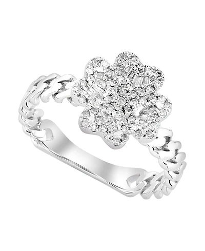 Macy's White Baguette Diamond Ring (1/4 ct. t.w.) in 10k White Gold