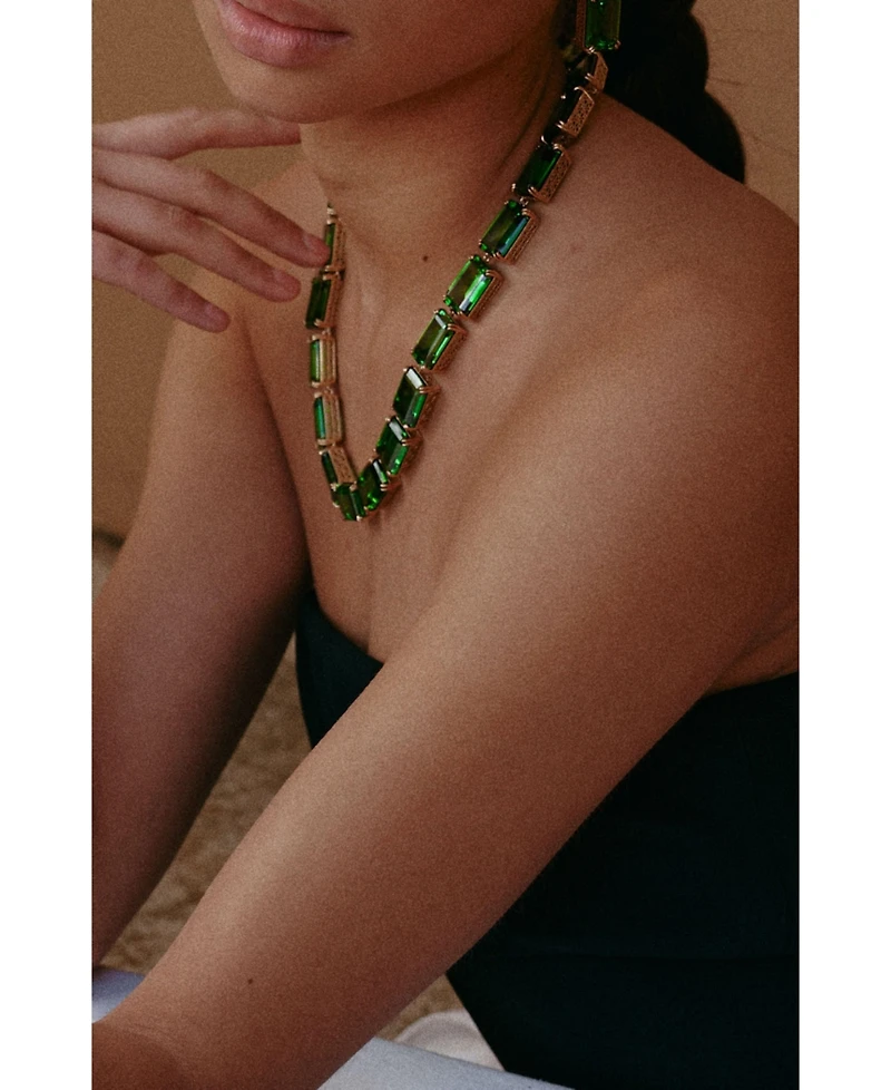 Retro Chic Lime Glow Necklace