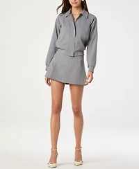 Astr the Label Women's Wide Pleated Mini Skirt