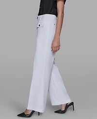 Karl Lagerfeld Paris Women's Mid Rise Straight Leg Pants