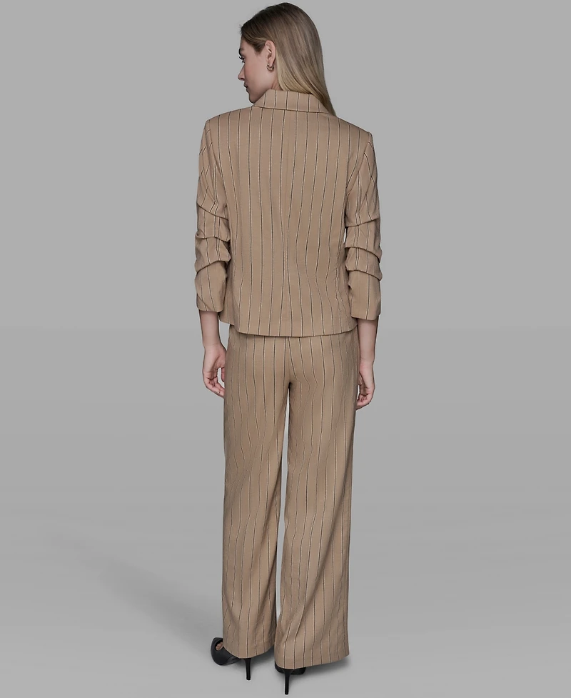 Karl Lagerfeld Paris Women's Striped Collar Blazer