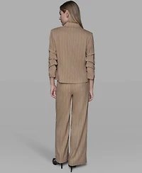 Karl Lagerfeld Paris Women's Striped Collar Blazer