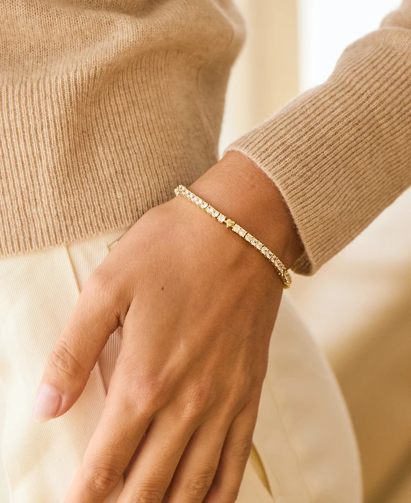 brook & york Coco Heart Tennis Bracelet