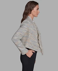 Bcbg Women's Ruffle Collar Cropped Jacket