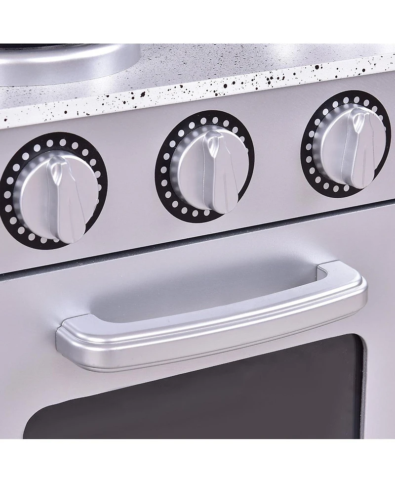 Sugift Kids Wooden Modern Kitchen Cooking Pretend Play Set