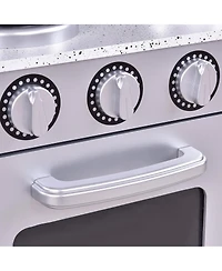 Sugift Kids Wooden Modern Kitchen Cooking Pretend Play Set