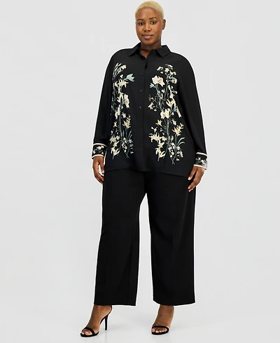 Anne Klein Essentials Plus High Rise Pull-On Pants