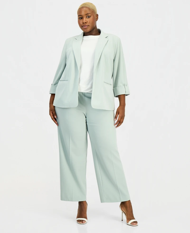 Anne Klein Essentials Plus Size High Rise Pull-On Pants