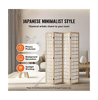 Slickblue 4-Panel Folding Japanese Room Divider for Indoor Privacy