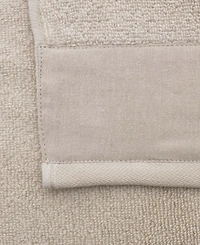 Linery & Co Cotton and Linen-Texture Border 6 Pack Hand Towel Set