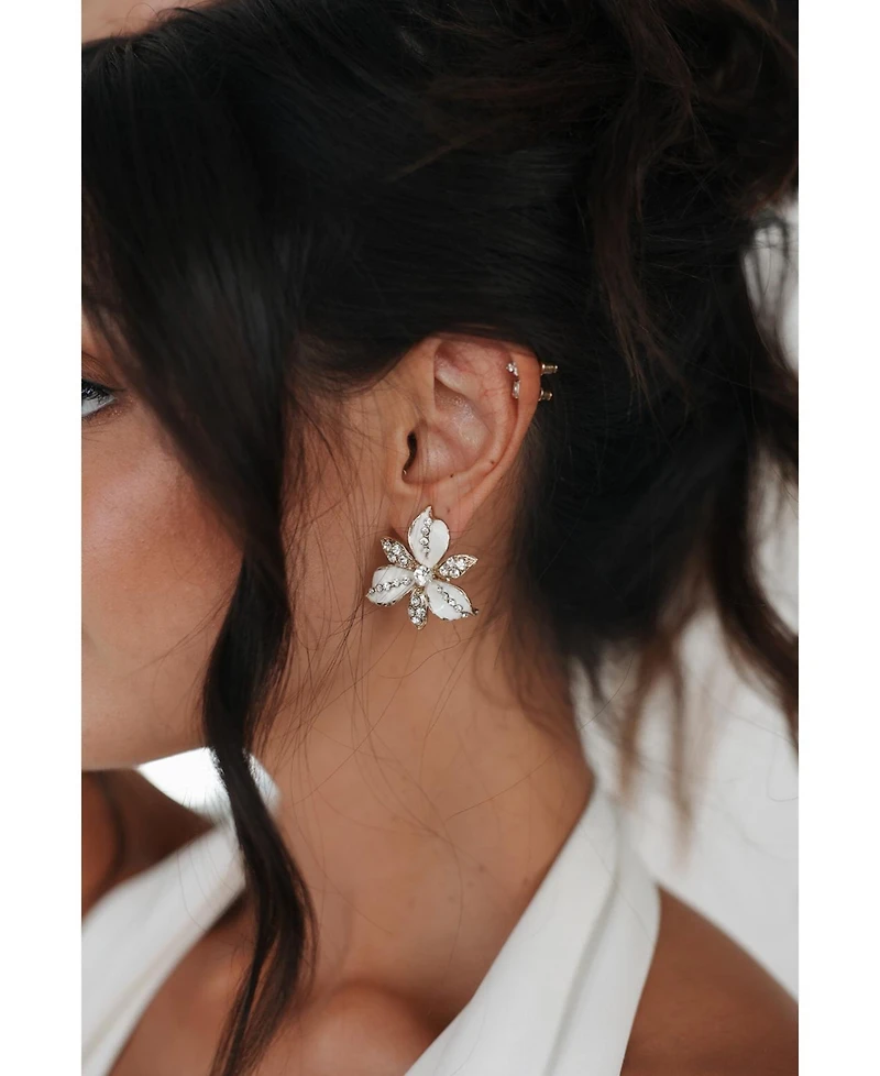 Untamed Petals Feyre Crystal Stud Earrings