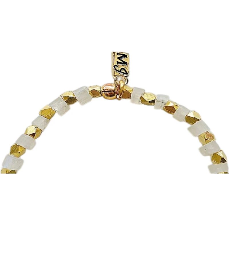 Minu Jewels Moonstone and Amazonite Stretch Bracelet