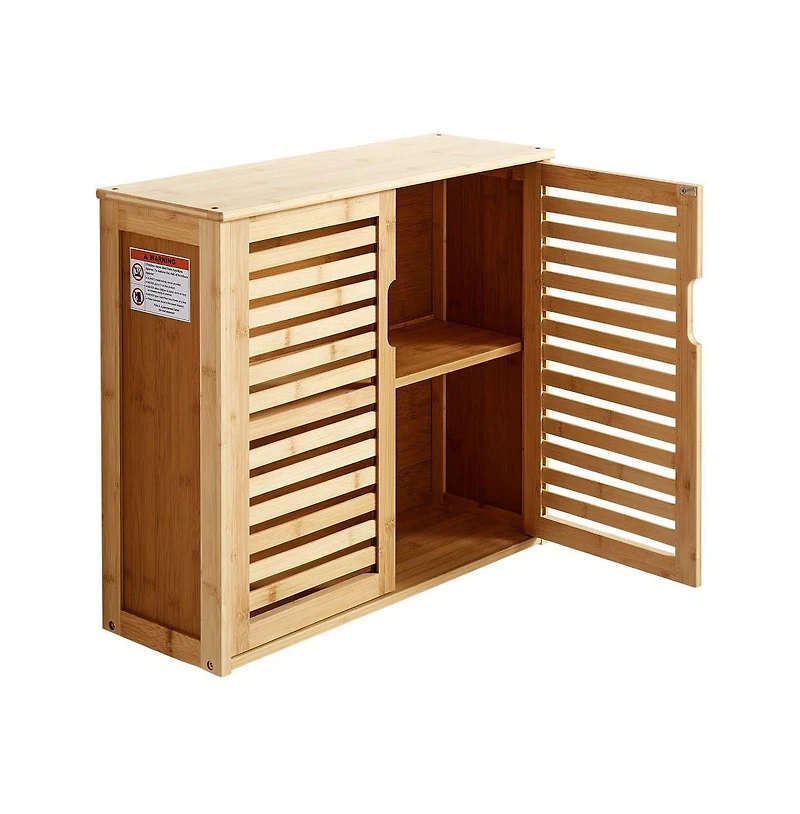 Slickblue Bathroom Wall Cabinet with Doors and Adjustable Shelves