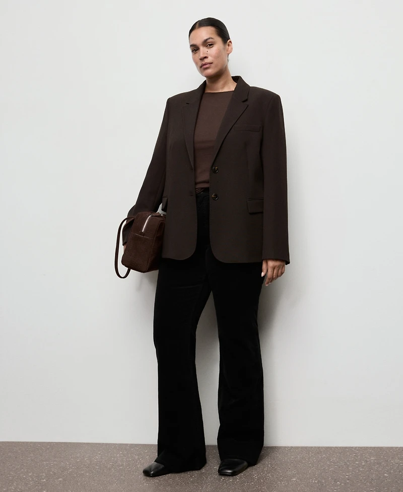 Mango Women's Velvet Flared Jeans