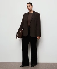 Mango Women's Velvet Flared Jeans