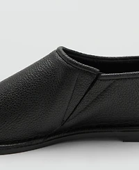 Mango Women's Leather Flat Shoes