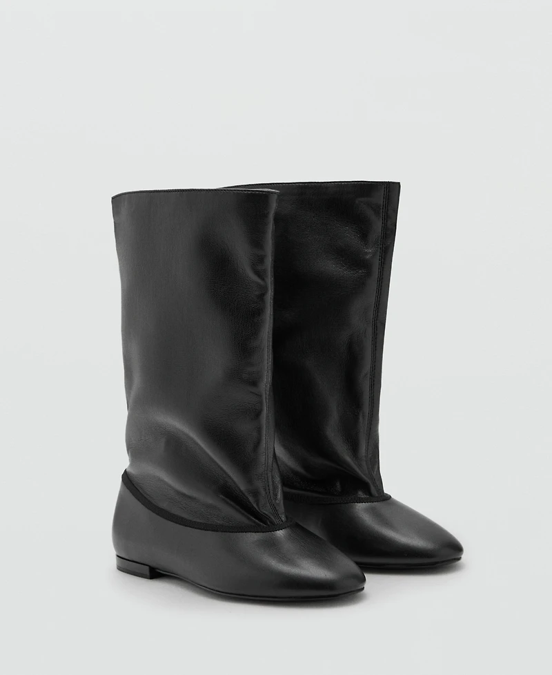 Mango Women's Wide-Leg Boots