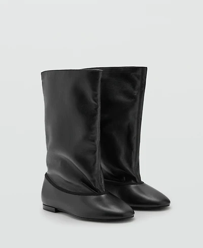 Mango Women's Wide-Leg Boots