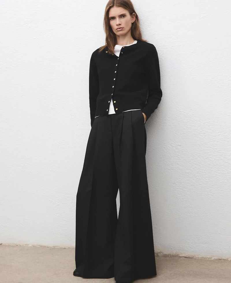 Mango Women's Knitted Button Cardigan