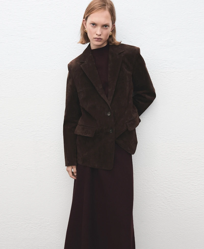 Mango Women's Wool-Blend Knitted Skirt