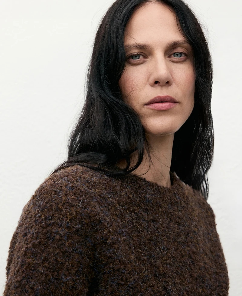 Mango Women's Boucle Short-Sleeved Sweater