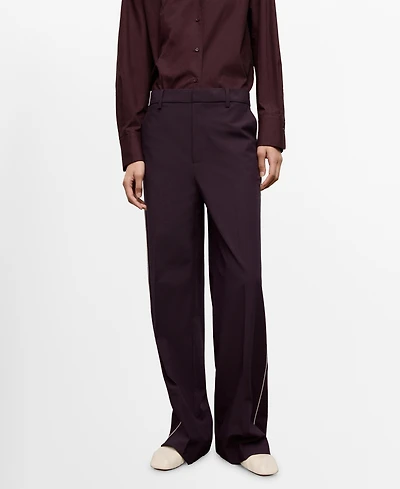 Mango Women's Side Striped Trousers