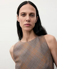 Mango Women's Check Belt Dress