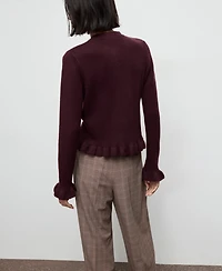 Mango Women's Ruffle Knit Cardigan