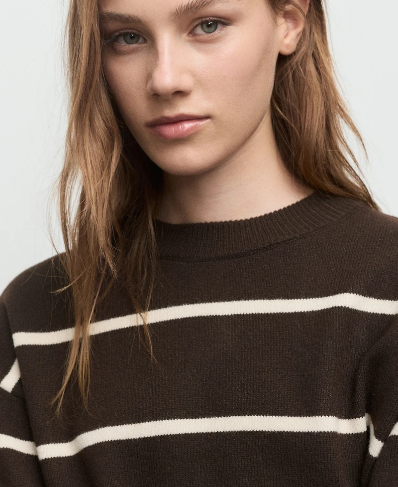 Mango Women's Knit Striped Sweater