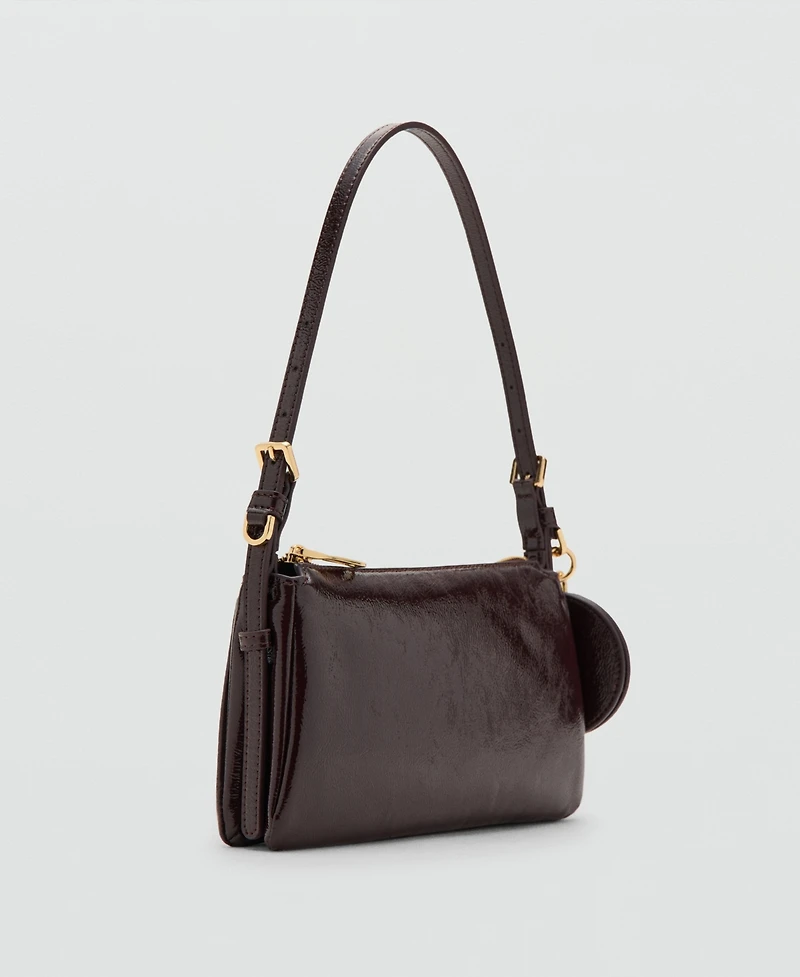 Mango Women's Shiny Shoulder Bag
