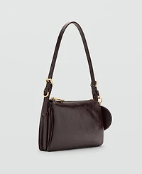 Mango Women's Shiny Shoulder Bag