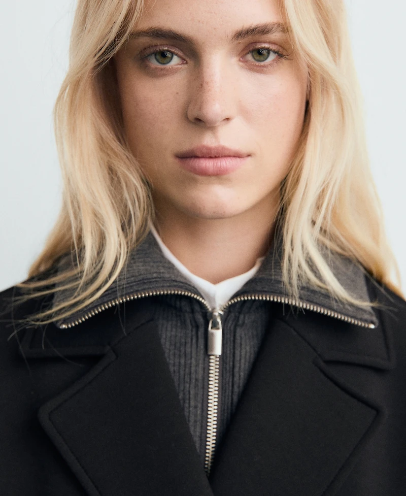 Mango Women's Long Combined Coat