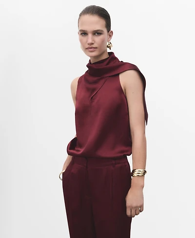 Mango Women's Foulard Satin Blouse