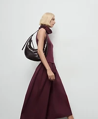 Mango Women's Combined Funnel Neck Dress