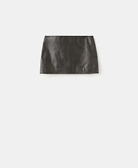 Mango Women's Leather Miniskirt