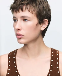 Mango Women's Knitted Studs Top