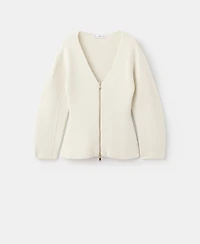 Mango Women's Knitted Zip Jacket