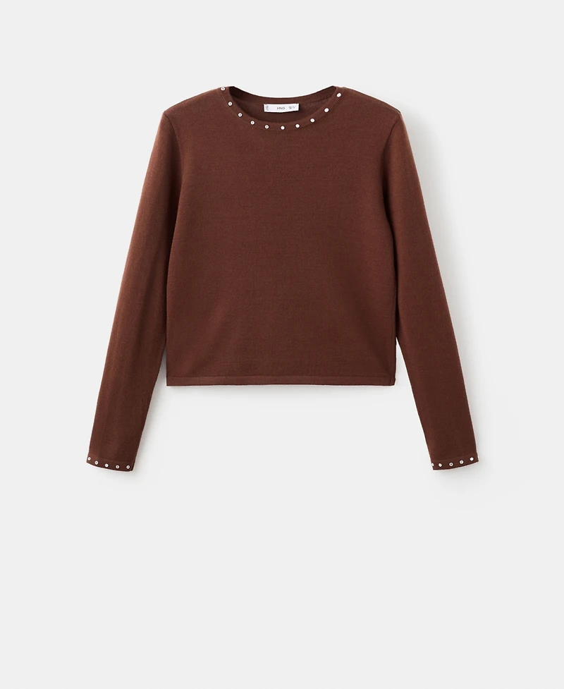 Mango Women's Studded Knitted Sweater