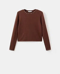 Mango Women's Studded Knitted Sweater