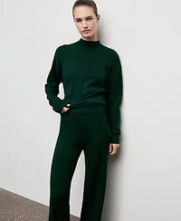 Mango Women's Stitching Detail Knitted Trousers