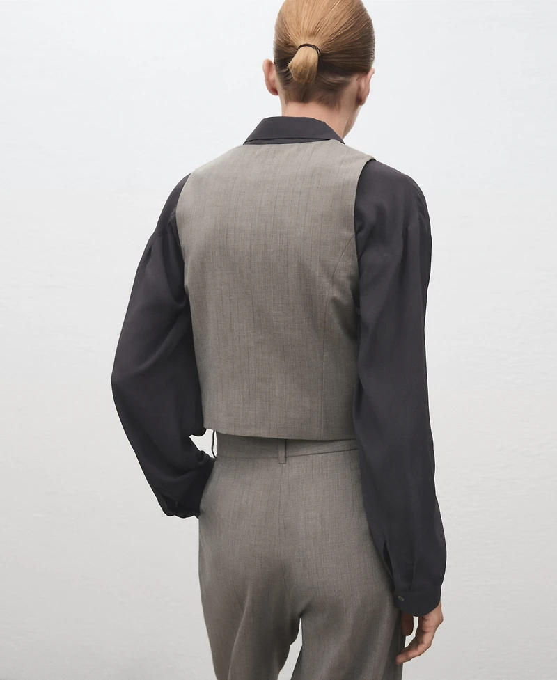 Mango Women's Wool-Blend Suit Vest