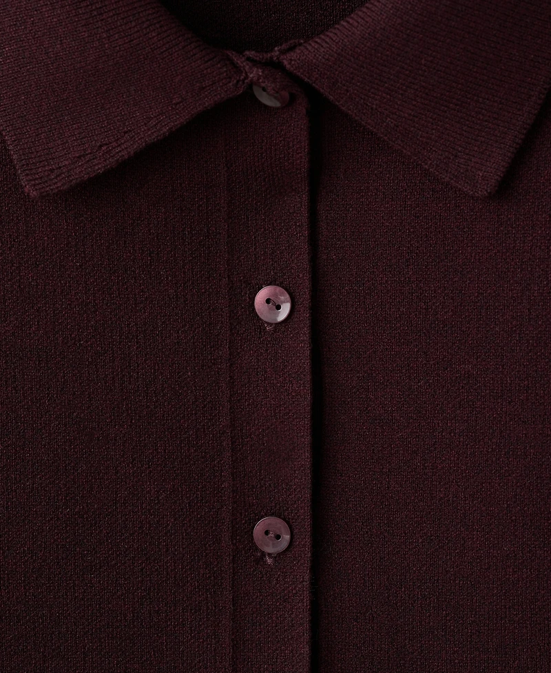 Mango Women's Shirt Collar Cardigan