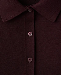 Mango Women's Shirt Collar Cardigan