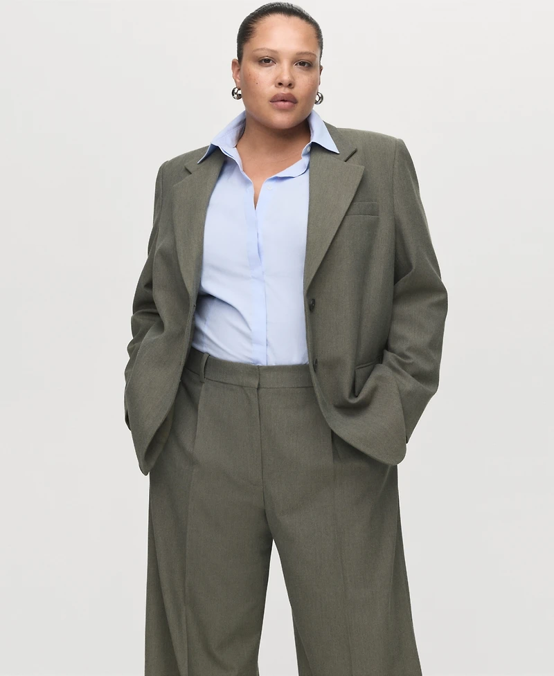 Mango Women's Pleated Straight-Leg Suit Pants